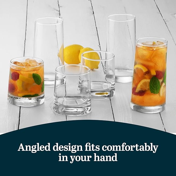 Libbey Cabos 16-Piece Tumbler and Rocks Glass Set