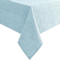 Hiasan Faux Linen Rectangle Tablecloth - Wrinkle and Stain Resistant Washable Table Cloth for Kitchen Dining Room Holiday Table Cover for Dinner, Lux Slate Blue, 54 x 108 Inch