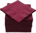 100 Pack Burgundy Beverage Napkins, Big Party Pack, 2 Ply, Ideal for Wedding, Party, Birthday, Dinner, Lunch, Cocktails. (5” x 5”) by Amcrate