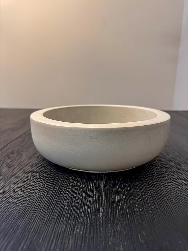 Minimalist Concrete Bowl, Heavy Modern Bowl, Catch All Dish, Large Cement Bowl, Contemporary Bowl, Centerpiece Decor, Decorative Bowl (9")