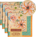 Maison d' Hermine Cloth Napkins Set of 4 100% Cotton Everyday Reusable Square Napkins Cloth Washable Dinner Wedding Restaurant Valentines Day Decorations Spring/Summer (Luxury Loft - Peach, 20" x 20")