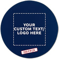 100 Round Foam Bud Coasters Pack, 4 inch - Customizable Text, Logo - PU Foam, Party Favor - Navy Blue