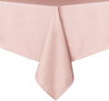 sancua Rectangle Tablecloth - 60 x 84 Inch - Stain and Wrinkle Resistant Washable Polyester Table Cloth, Decorative Fabric Table Cover for Dining Tables, Buffet Parties and Camping, Blush