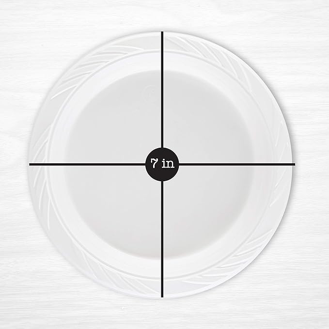 400 Count Disposable 7 Inch White Plastic Plates