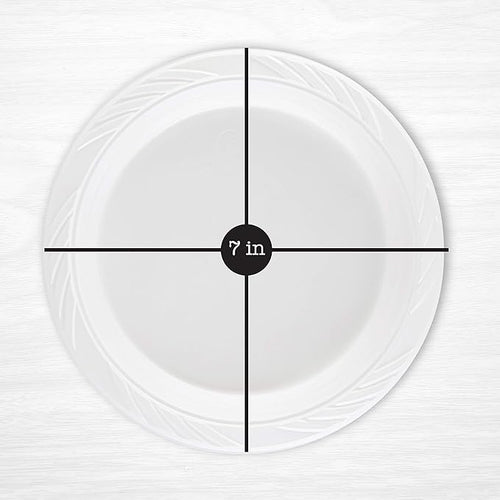400 Count Disposable 7 Inch White Plastic Plates