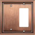 Henne Bery Sunken Pearls Heavy Duty Decorative Wall Plate Switch Plate Outlet Cover (Blank/Decorator, Antique Copper)