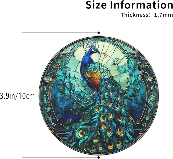Insect Coasters Leather Round Drink Coasters 6 Pcs Set with Holderor for Cup Drink Coffee Table Bar Home Decor