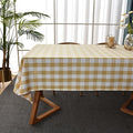 Gingham Table Cloth for Rectangle Tables Yellow Checkered Plaid Tablecloth Heavy Duty Cotton Blend Washable & Wrinkle Table Cover for Outdoor Kitchen Dining Picnic Camping (52x86 Inch)