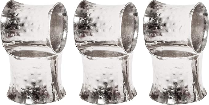 CLEENTABLE Farmhouse Napkin Rings Metal Spiral Napkin Rings -12 Pcs, Handcrafted Napkin Holders Buckles for Family Dinner, Christmas, Wedding, Party, Table Decorations (Silver)