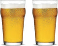 Pint Glasses,20oz British Beer Glass,Classics Craft Beer Glasses,Premium Beer Glasses Tumbler Set of 2, Pub Beer Glasses,Unique Design Beer Glasses Easy Stacking in The Cupboard