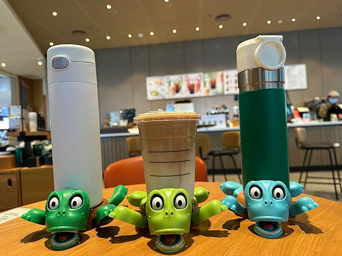 XYG® Turtle Coaster, 3D Printed Turtle Cup Holderwith Interactive Expression, Funny Tea Coasters, Insulated Drink Mat for Coffee & Wine Glasses, Kitchen Accessories & Home Decor (Light Green)
