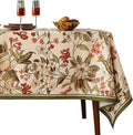 ISAENNE Designer Bohemian Linen Extra Long Tablecloth Rectangle,Colorful Floral Pattern Table Cloth,Wrinkle Resistant Decorative Tablecloths for Dining Thanksgiving Kitchen,67"*118"-Grace A