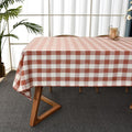 Gingham Table Cloth for Rectangle Tables Orange Checkered Plaid Tablecloth Heavy Duty Cotton Blend Washable & Wrinkle Table Cover for Outdoor Kitchen Dining Picnic Camping (52x120 Inch)