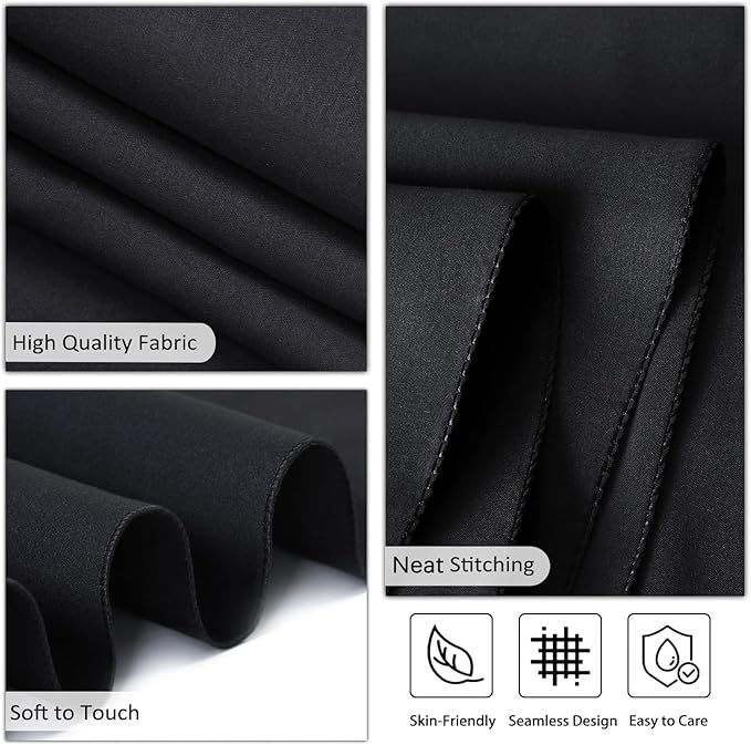 8 Pack Black Round Tablecloths 90 Inch Black Table Cloth Stain and Wrinkle Resistant Reusable and Washable Polyester Fabric for Buffet Wedding Party and Banquet