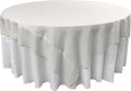 LA Linen Polyester Poplin Washable Square Tablecloth, Stain and Wrinkle Resistant Table Cover 72x72, Fabric Table Cloth for Dinning, Kitchen, Party, Holiday 72 by 72-Inch, White