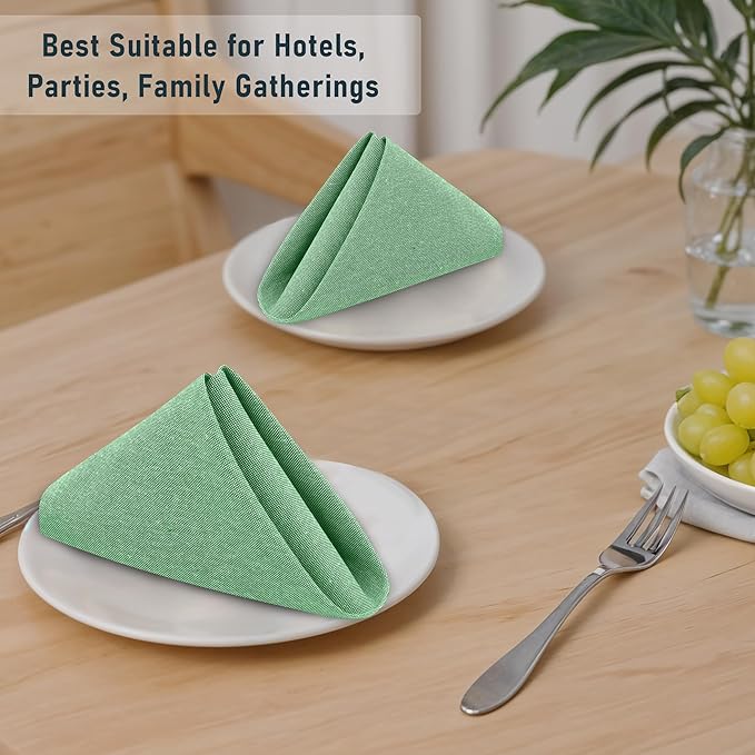 Ruvanti Cloth Napkins Set of 12, 18x18 Reusable Napkins Cloth Washable, Soft & Durable Table Napkin, Poly Cotton Fabric Dinner Napkins for Parties, Christmas, Thanksgiving, Weddings - Amazon