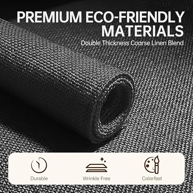 Blue Forest Placemats Set of 8,Dual-Layered Thickened Faux Linen Table Mats Heat Resistant Machine Washable Wrinkle Free Place Mats for Kitchen Dining Outdoor/Indoor (Dark Green)