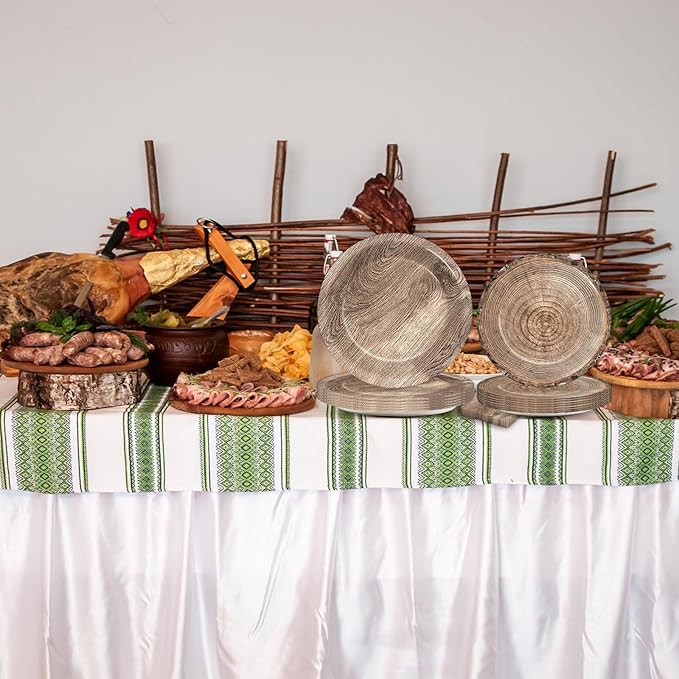 200Pcs Rustic Wooden Tree Party Supplies Paper Plates Napkins Lumberjack Camping Hunting Theme Birthday Party Decorations for Kids Hunting Serves 50