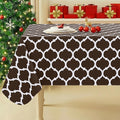 Smiry Rectangle Table Cloth Cover, Waterproof Vinyl Tablecloth with Flannel Backing for Rectangle Tables, Wipeable Spillproof Plastic Tablecloths for Dining, Camping and Indoor (60"x120", Coffee)