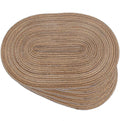 Noctiflorous Oval Braided Placemats Set of 4 Woven 12x18 Inch Non Slip Washable Heat Resistant Place Mats Round Tablemats for Dining Kitchen Party Daily Table Decor Dinner Mats (Brown, 4)