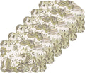 C&F Home 13" x 19" Amaya Reversible Scalloped Quilted Vintage Floral Flower Themed Jacobean Dining Tabletop Placemats Set of 6 All Seasons Spring Summer Home Kitchen Dinner Table Décor Decoration S/6