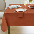 Softalker Extra Lang Table Cloth for 6/8 Foot Rectangle Table 60x120 inch Faux Linen Tablecloth Outdoor Waterproof Stain and Wrinkle Resistant Table Cover for Fall Garden Party Picnic Decor Tabletop