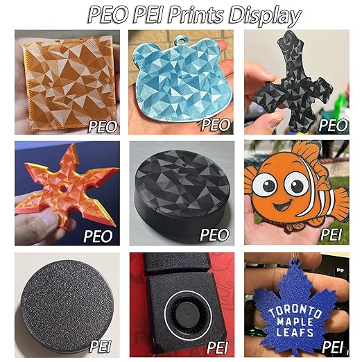 PEI PEO Build Plate for Bambu Lab A1 Mini 3D Printer, Smooth Diamond PEO+ Textured PEI Build Plate PEI Sheet, Double Side Spring Steel Flexible Platform, 3D Printer 184x184mm Heated Bed