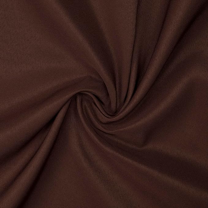 Gee Di Moda Round Tablecloth - 108 Inch Chocolate Round Table Cloth for 48 to 72 Inch Round Tables - Heavy Duty Washable Fabric - for Buffet Table, Holiday Party, Dinner, Wedding & Baby Shower
