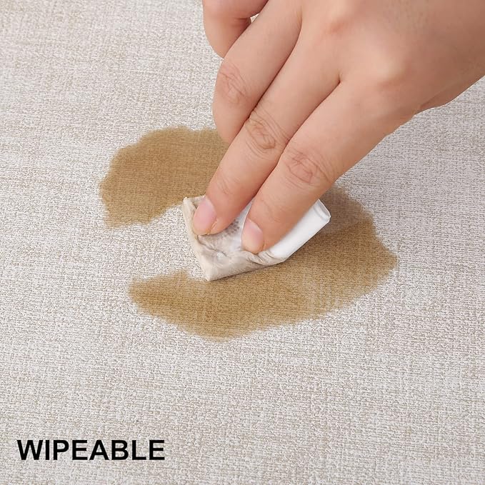 homing Faux Leather Heat Resistant Placemats 4 Packs, Waterproof Wipeable Dining PU Place Mats for Indoor & Outdoor, Easy to Clean, Beige