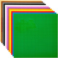 Strictly Briks Stackable Baseplates - 12 Pack 10"x10", 32x32 Studs, Compatible with Lego for Building City Scenes, Foundation, Displays Bricks on Play Table, Kids Easter Gift, Classic