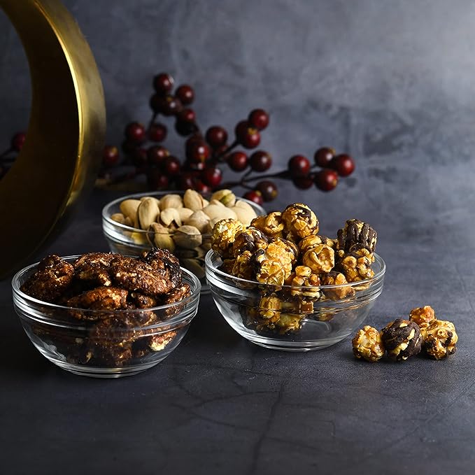 Mini 3.5 Inch Small Glass Bowls with Lids - Small Bowls Perfect for Prep, Dips, Nuts, or Candy - Meal Prep Bowls or Dessert Bowls, Set of 12