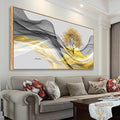 Tucai Decor Framed Wall Art Canvas Modern Light Luxury Abstract Ink Landscape Wall Art Canvas Framed for Living Room Decoration, Bedroom, Home and Office Wall Decor 20x40inch (Framed)