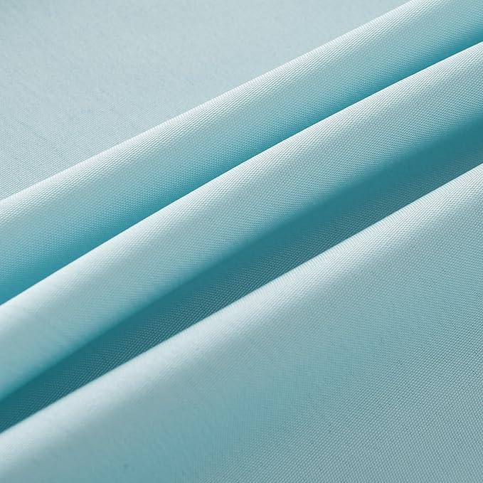 2-Pack 60x102 inch Dusty Blue Table Cloths, Solid Stain and Wrinkle Resistant Oblong Tablecloth, Premium Plain Weave Polyester Fabric Rectangle Table Linen Covers for Hotel, Wedding