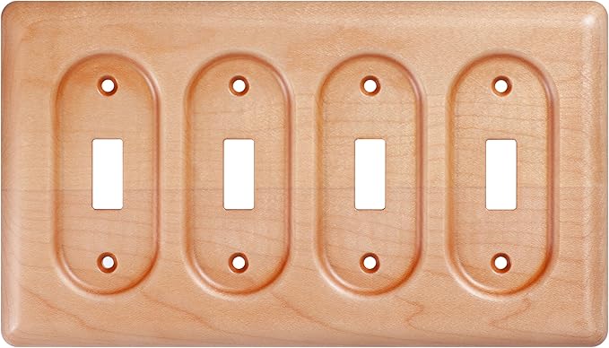 Oversized Decorative Light Switch Cover Plate Elegant Maple Wood Design For Stylish Wall Plates And Switch Covers