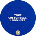 10 Round Foam Bud Coasters Pack, 4 inch - Customizable Text, Logo - PU Foam, Party Favor - Royal Blue
