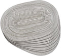 Noctiflorous Oval Braided Placemats Set of 8 Woven 12x18 Inch Non Slip Washable Heat Resistant Place Mats Round Tablemats for Dining Kitchen Party Daily Table Decor Dinner Mats (Gray, 8)