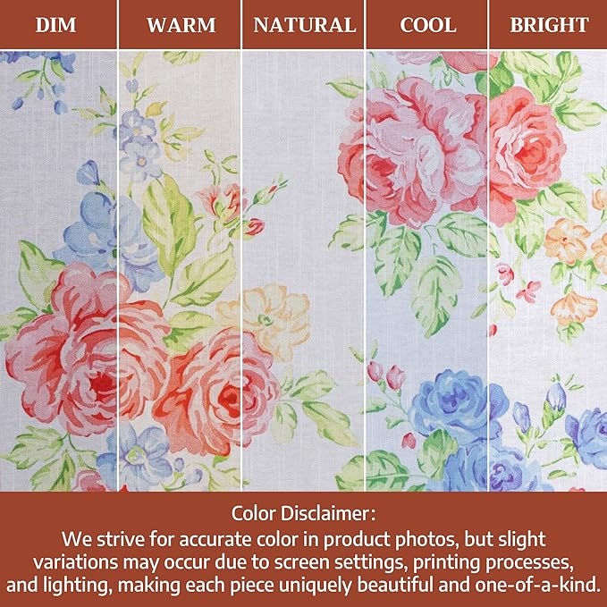 Maison d' Hermine Table Cloth Rectangle Table 100% Cotton 60 x 108 Inches Tablecloth Reusable Decorative for Dining Room Farmhouse Home Valentines Day Decorations Spring Summer - Vintage Floral