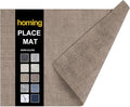 homing Faux Leather Heat Resistant Placemats 6 Packs, Waterproof Wipeable Dining PU Place Mats for Indoor & Outdoor, Easy to Clean, Camel
