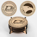LazerEdge Georgia Southern Eagles Wooden Coaster Set - Maple Wood - Officially Licensed Product - 4-Pack