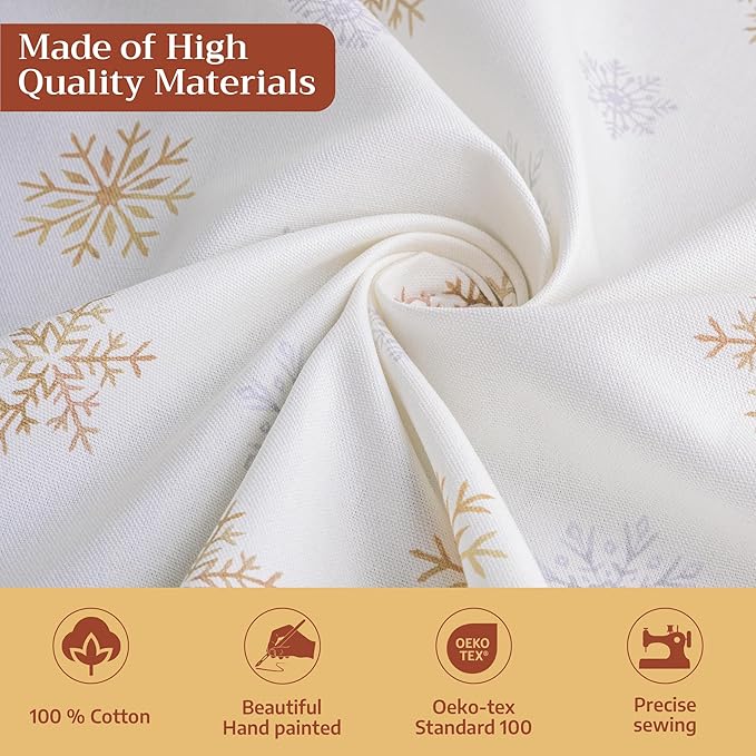 Maison d' Hermine Table Cloth Square Table 100% Cotton 54 x 54 Inches Fall Tablecloth Reusable Everyday Use for Thanksgiving Christmas Decorations Dining Farmhouse Party (Deer in The Woods)