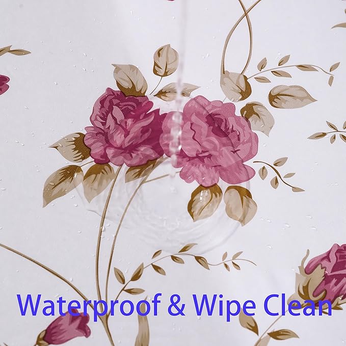 Walrus Round Vinyl Fitted Tablecloth with Flannel Backing Elastic Edge Design Table Cover Waterproof Oil-Proof PVC Table Cloth Stain-Resistant Best for 45"-56" Round