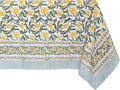 ATOSII 'Noor' 100% Cotton Boho Square Tablecloth, Handblock Floral Print Linen Table Cloth for Dining Table I Tabletop I Parties/Outdoor I Wedding I Spring/Summer (60" X 60")