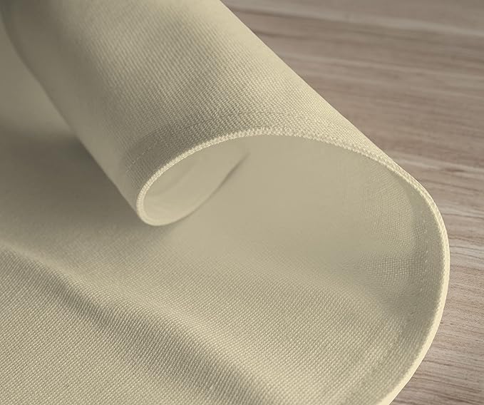 Calicot Placemats Set of 6 100% Cotton Washable Cloth Place Mats, Reusable Table Mats for Spring/Summer & Thanksgiving Christmas Decorations Kitchen Dining Party Wedding (Khaki Beige, 13" x 19")