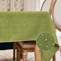 BALCONY & FALCON Rectangle Tablecloth Washable Wrinkle Resistant and Water Proof Table Cloth Decorative Linen Fabric Tablecloths for Dining Parties Kitchen Wedding and Outdoor (Avocado Green, 57x118)