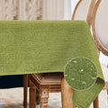 BALCONY & FALCON Rectangle Tablecloth Washable Wrinkle Resistant and Water Proof Table Cloth Decorative Linen Fabric Tablecloths for Dining Parties Kitchen Wedding and Outdoor (Avocado Green, 55x95)