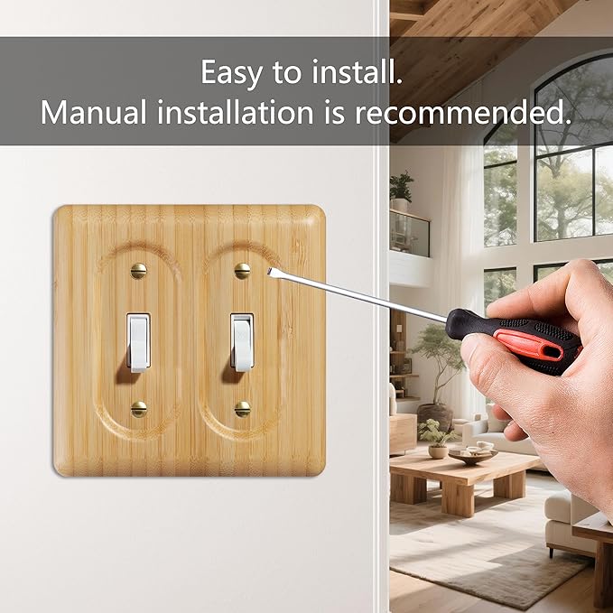 Wood Double Toggle Light Switch Cover 2 Toggle Light Switch Cover Plate Covers Light Switch Cover Double