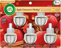 Air Wick Plug in Scented Oil Refill, Apple Cinnamon Medley, 5ct, Air Freshener, Essential Oils