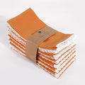 Fingercraft Dinner Cloth Napkin Cotton Linen Blend 12 Pack Mitered Corners with Elegant Lace for Everyday Use Napkins are Pre Shrunk and Good Absorbency (Rust, 20in x 20in (Set of 12))