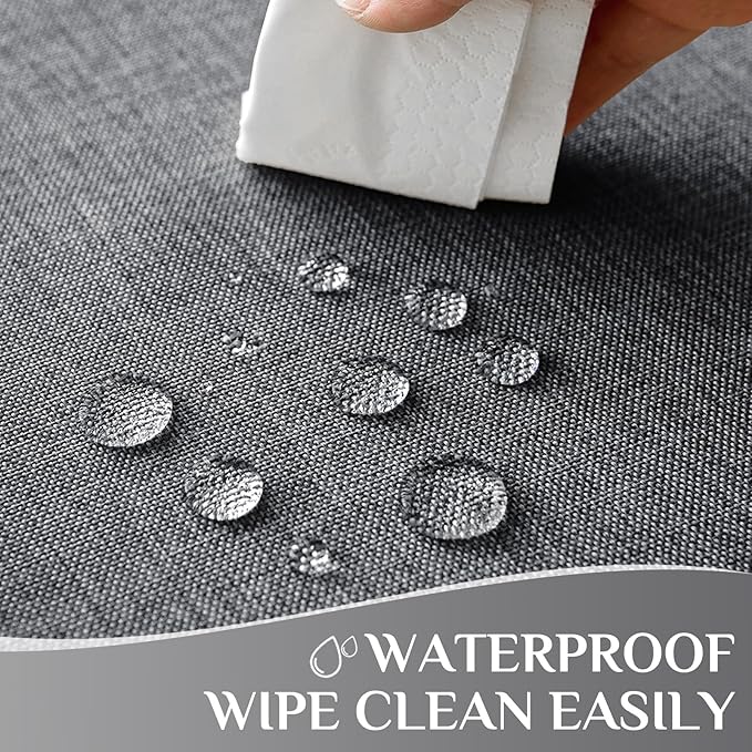 Softalker Outdoor Tablecloth 84x60 Inch Rectangle Dark Grey Table Cloths Linen Textured Stain and Wrinkle Resistant Modern Decorative Dining Table Cover for Spring, Summer, Tea Party, Birthday, Pinic