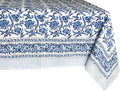 ATOSII Midnight Bloom 100% Cotton Spring Summer Tablecloth, Hand Block Print Rectangle Table Cover for Kitchen Dining Linen I Parties, Outdoors, Wedding, Easter I 72 X 120 Inches I 10 Seater